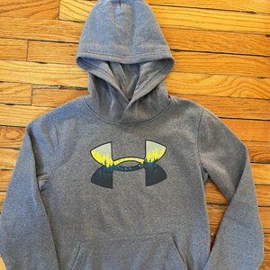 Boys Size YMD Under Armour Hoodie Sweatshirt nwt medium blue grey color